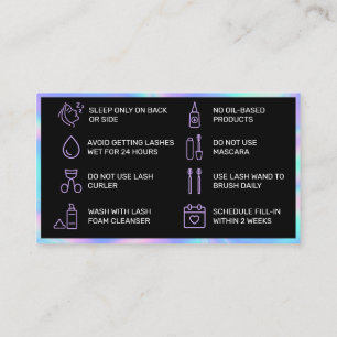 Carte de soins postérieurs à la laisse holographiq