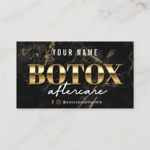 Carte de soins postérieurs Botox en marbre doré de