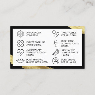 Carte de soins postérieurs Botox rose