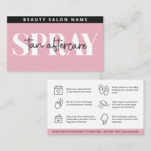 Carte de soins postérieurs moderne et modifiable à