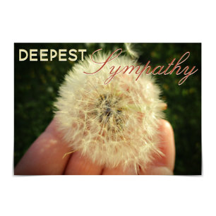 Carte de soirée Dandelion "Deepest Sympathy"