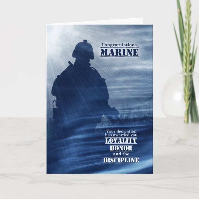 Carte de soldat étoilé et rayé diplômé de Boot Cam (Devant)