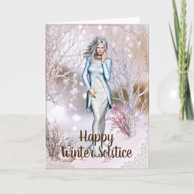 Carte de solstice d'hiver pour femme Imaginaire (Devant)