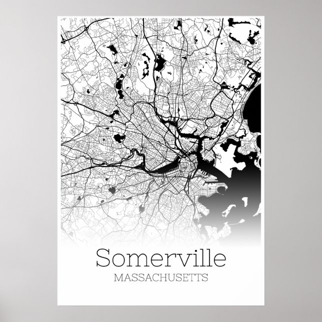 Carte de Somerville - Massachusetts - Poster de ca (Devant)
