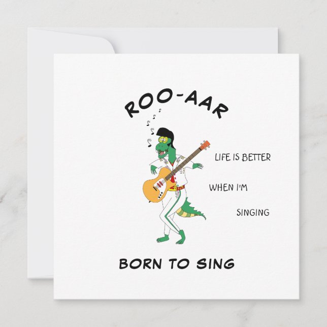 Carte de son Soundwave Singer Masqué Dino pour Ami (Devant)