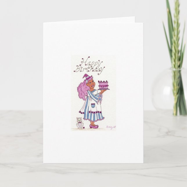 Carte de sorcière de joyeux anniversaire (Devant)