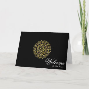 Carte de souhaits de bienvenue Mandala Art Minimal