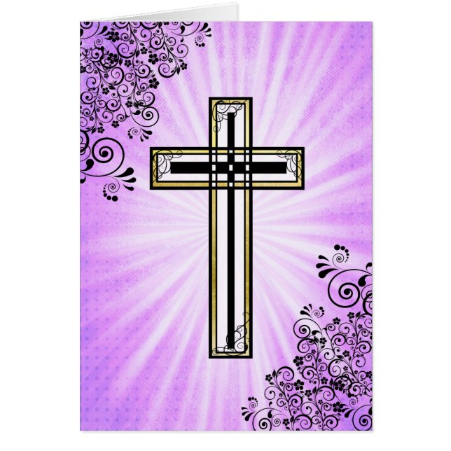 Carte de soumission religieuse Cross Easter (Devant)