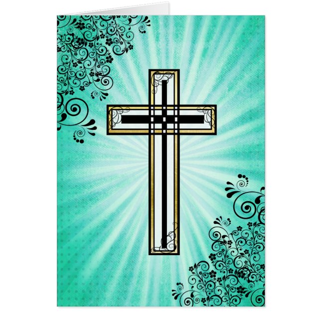 Carte de soumission religieuse Cross Easter (Devant)