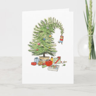 Carte de souris d'arbre de Noël
