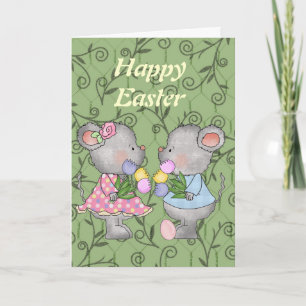 Carte de souris de Pâques