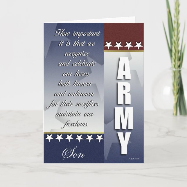 Carte de soutien de la troupe de l'armée patriotiq (Devant)