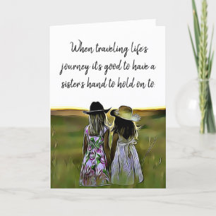 Carte de soutien et d'encouragement Soeur Love