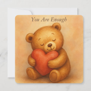 Carte de Soutien Ourson en Peluche Douce - Vous Êt