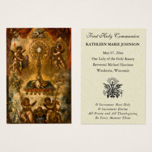 Carte de souvenir catholique de première communion