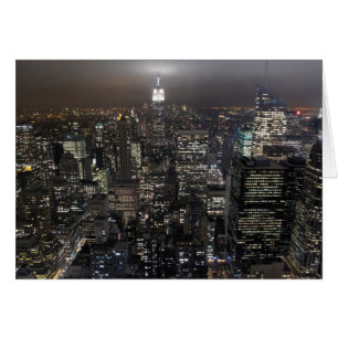 Carte de souvenir de New York de paysage urbain de