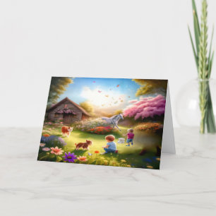 Carte de souvenirs d'enfance pour les aînés dans l