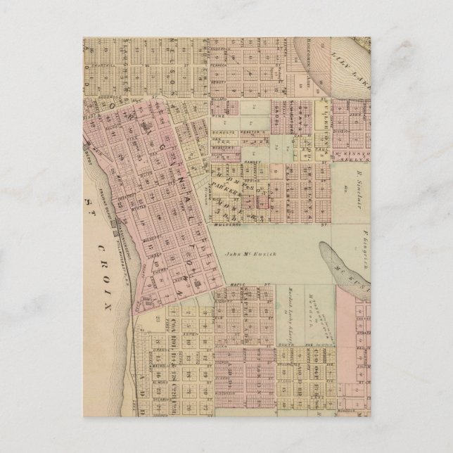 Carte de Stillwater, comté de Washington, Minnesot (Devant)