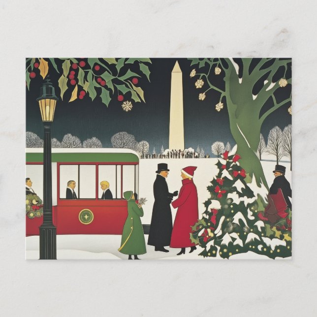 Carte de style Art déco Washington DC (Devant)
