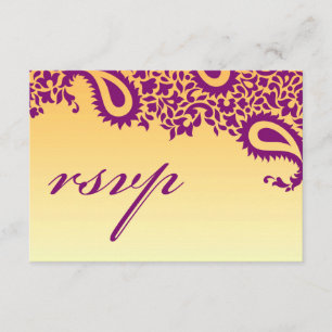 Carte de style indien Mariage RSVP