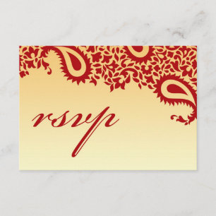 Carte de style indien Mariage RSVP