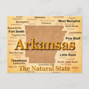 Carte de style Vintage Arkansas