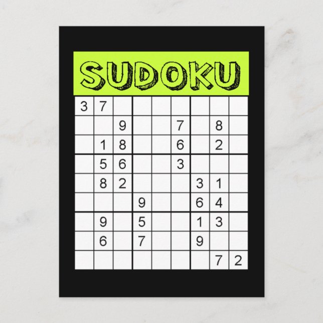 Carte de Sudoku (Devant)
