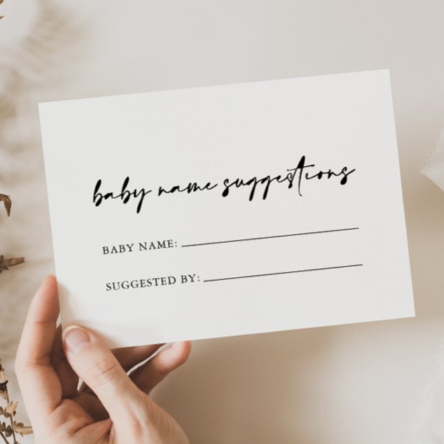 Carte de suggestions pour le nom de bébé moderne é (Créateur téléchargé)
