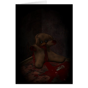 Carte de suicide de l'ours de jouets