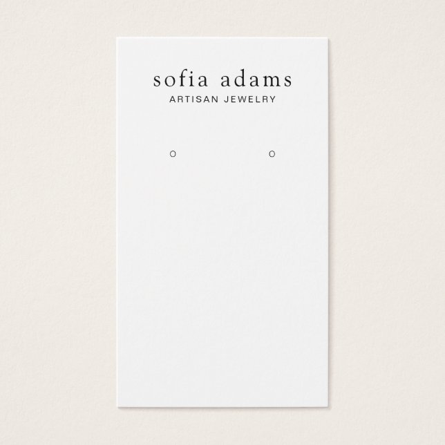 Carte de support d'oreille simple personnalisée en (Devant)