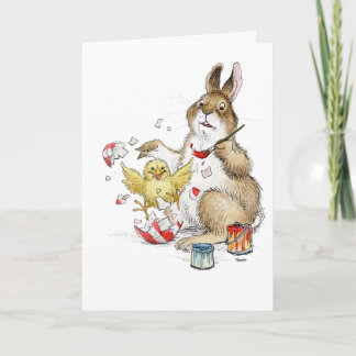 Carte de surprise de peinture d'œuf de Pâques !