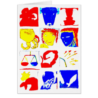 Carte de symboles d'astrologie