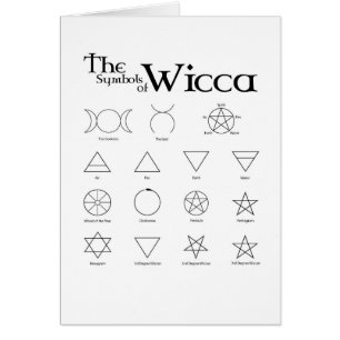 Carte de symboles de Wicca