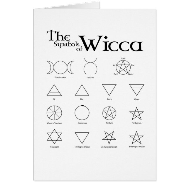 Carte de symboles de Wicca (Devant)