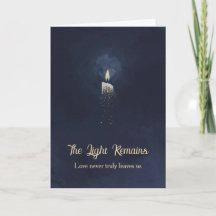 Carte de sympathie aquarelle La lumière demeure