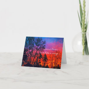 Carte de sympathie au lever du soleil
