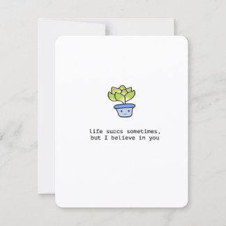Carte de sympathie aux jolies plantes grasses