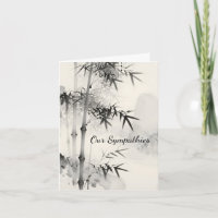 Carte de sympathie Bamboo Sumi-e