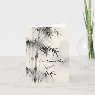 Carte de sympathie Bamboo Sumi-e