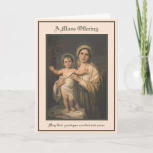 Carte de sympathie catholique pour une messe en l'