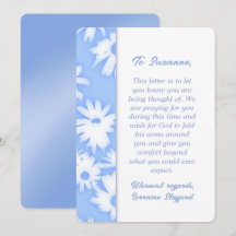 Carte de sympathie Color Me Daisies bleu ciel