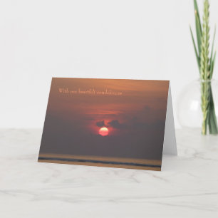 Carte de sympathie - condoléances sincères