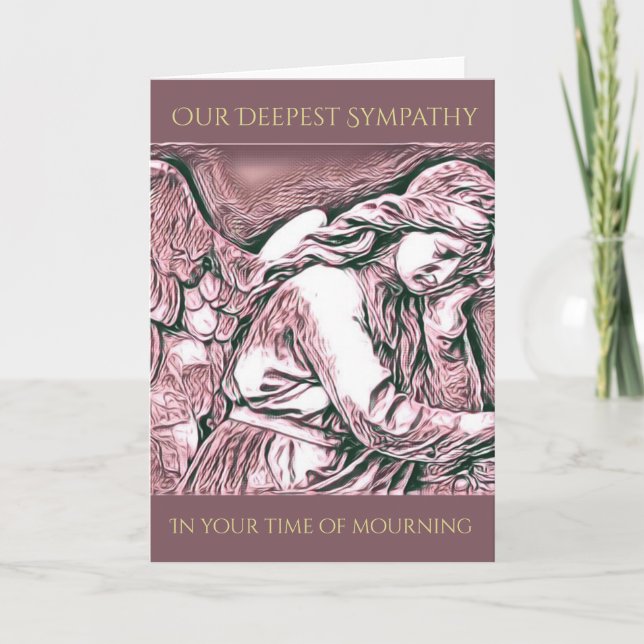 Carte de sympathie d'ange personnalisée (Devant)