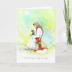 Carte de sympathie de chien - Jésus avec le petit