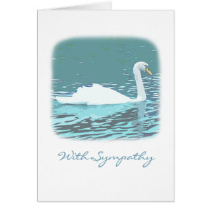 Carte de sympathie de cygne