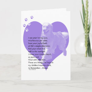 Carte de sympathie de golden retriever 2