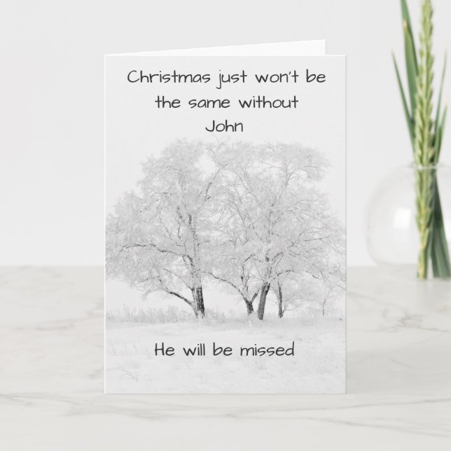 Carte de sympathie de Noël - personnalisable! (Devant)