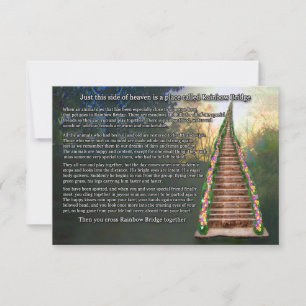 Carte de sympathie de perte de familiers Rainbow B