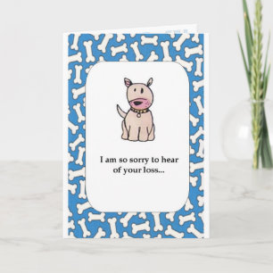 Carte de Sympathie de perte pour animaux de compag
