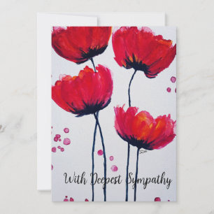 Carte de Sympathie de Poppy Love Flat